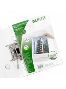   Genotherm lefűzhető, A4, 170 micron jumbo narancsos felül behajtható fülel Leitz 5 db/csom