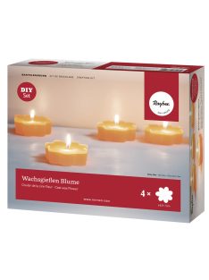 Barkácscsomag: gyertyaöntés, virág, 4 gyertyához