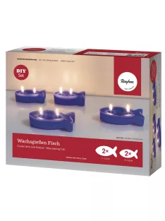 Barkácscsomag: gyertyaöntés, hal, 4 gyertyára elég 