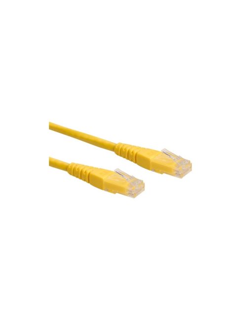 Kábel UTP CAT6, 0,5m, Roline sárga
