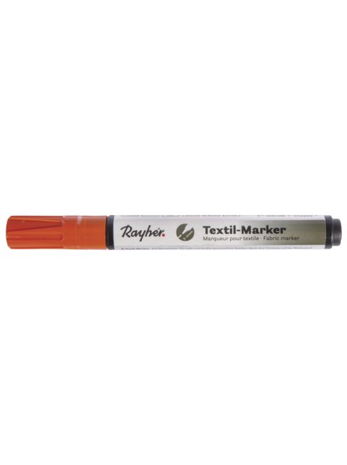 Textilfestő toll, fedő, narancssárga, lekerekített hegy 2-4 mm, szelepes