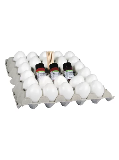 Márványozófesték-készlet, 3 szín, 24 tojás, + kiegészítők