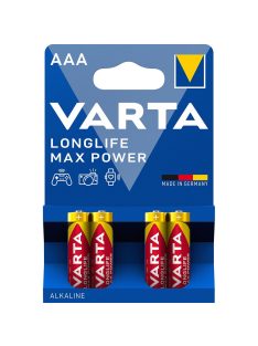 Elem AAA mikro LR03 Longlife Max Power 4 db/csomag, Varta 