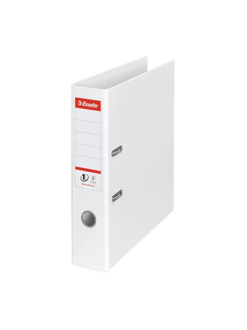 Iratrendező A4, 7,5cm, PP élvédő sínnel, Esselte Standard Vivida fehér
