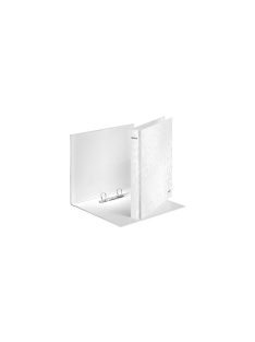   Gyűrűskönyv A4, Maxi 4cm, 2 gyűrű, D alakú, karton Leitz Wow fehér