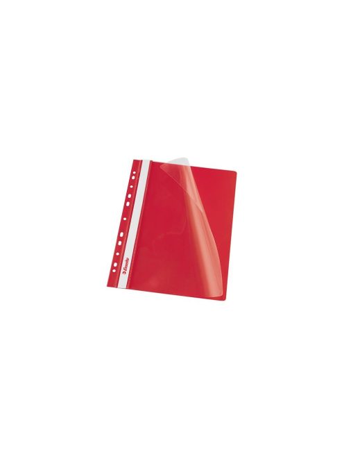 Gyorsfűző lefűzhető A4, PP  10 db/csomag, Esselte Vivida piros
