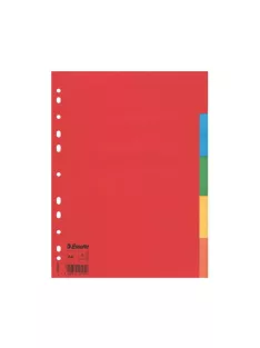 Regiszter A4, 5 részes karton Esselte Economy színes