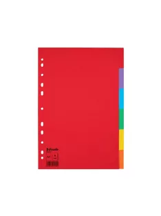 Regiszter A4, 6 részes karton Esselte Economy színes