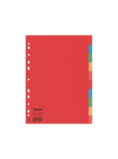 Regiszter A4, 10 részes karton Esselte Economy színes