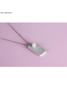 Öntőforma pl. ékszerbetonhoz: medál téglalap 1,9x3,9 cm