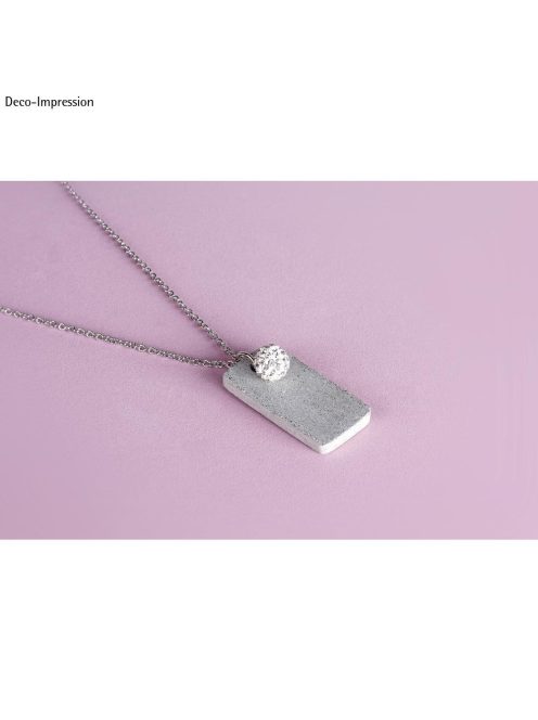 Öntőforma pl. ékszerbetonhoz: medál téglalap 1,9x3,9 cm