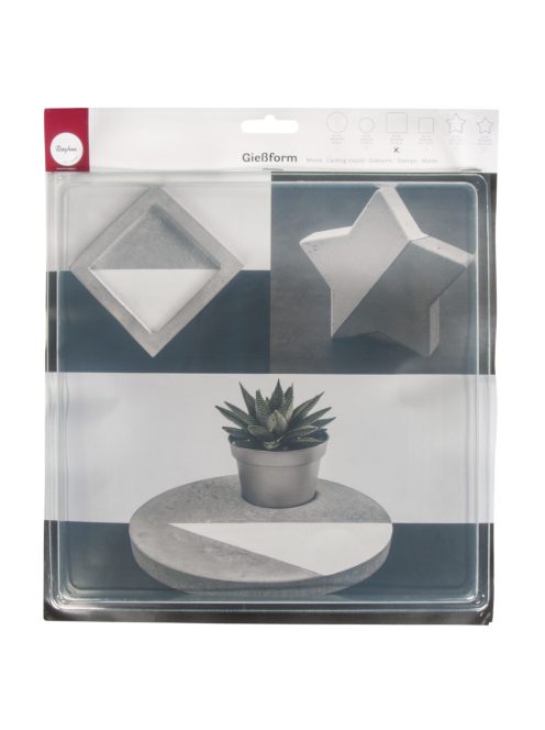 Öntőforma: négyzet nagy, 25x25cm, mélység 4 cm