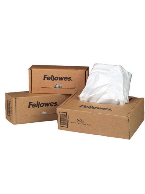 Hulladékgyűjtő zsákok iratmegsemmisítőhöz, 75-85 literes kapacitásig, Fellowes® 50 db/csomag, 