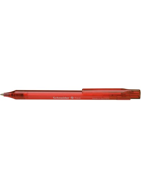 Golyóstoll nyomógombos 0,5mm, Schneider Fave, írásszín piros