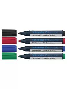   Tábla- és flipchart marker készlet 2-3mm, kerek végű Schneider Maxx 290, 4 klf. szín