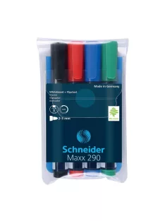   Tábla- és flipchart marker készlet 2-3mm, kerek végű Schneider Maxx 290, 4 klf. szín