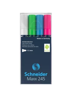 Üvegtábla marker 1-3mm, Schneider Maxx 245, 4 klf. szín