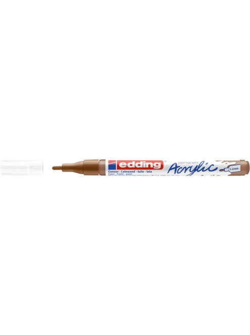 Akril marker 1-2mm, Edding 5300 mogyoró barna
