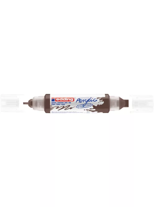 Akril marker 2-3mm, és 5-10mm, 3D kétvégű Edding 5400 barna