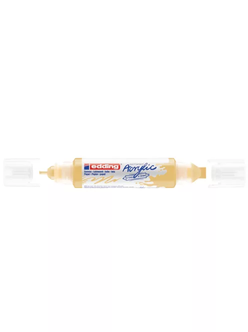 Akril marker 2-3mm, és 5-10mm, 3D kétvégű Edding 5400 pasztell citromsárga