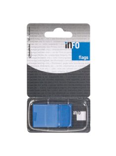   Jelölőcímke 25x43mm, 50lap, műanyag, Info Notes Info Flags kék