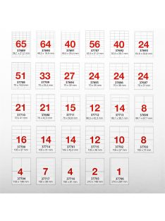 Etikett címke, 105x42,3mm, 100 lap, 14 címke/lap A-Series