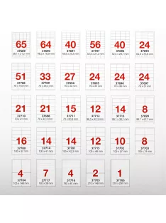 Etikett címke, 99,1x38,1mm, 100 lap, 14 címke/lap A-Series