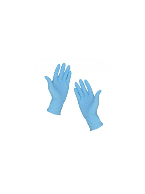 Gumikesztyű nitril púdermentes XS 100 db/doboz GMT Super Gloves kék