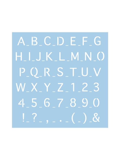 Sablon: betűk 2, 30x30 cm