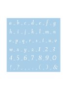 Sablon: klasszikus betűk 1, 30x30 cm