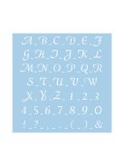 Sablon: klasszikus betűk 2, 30x30 cm
