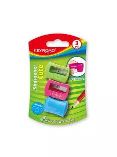 Hegyező 1 lyukú 3 db/bliszter Keyroad Cute vegyes színek