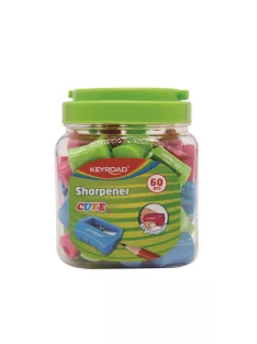 Hegyező 1 lyukú 60 db/display Keyroad Cute vegyes színek