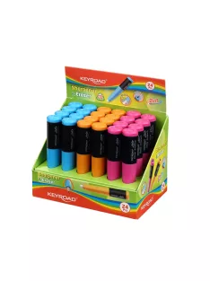   Hegyező 1 lyukú radírral 24 db/display Keyroad 2 in 1 vegyes színek