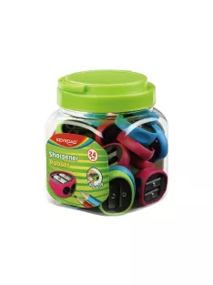   Hegyező 2 lyukú 24 db/display Keyroad Rubber vegyes színek