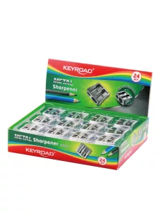 Hegyező 2 lyukú fém 24 db/display Keyroad Metal