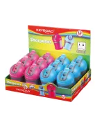 Hegyező 2 lyukú tartályos, fedeles 12 db/display Keyroad Colour Special vegyes színek