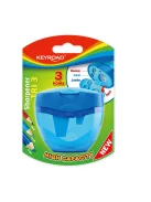 Hegyező 3 lyukú tartályos, fedeles Keyroad Tris vegyes színek