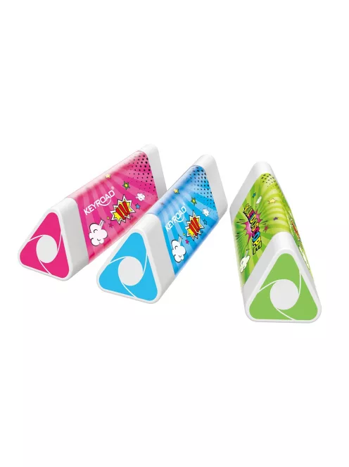 Radír, PVC mentes 24 db/display Keyroad Kaleidoscope vegyes színek