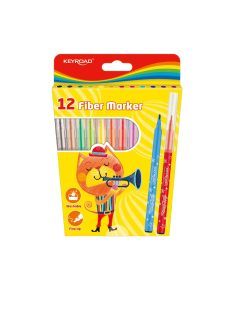   Rostirón, filctoll készlet 2 mm 12 db/bliszter Keyroad vegyes színek