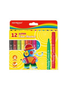   Rostirón, filctoll készlet 5 mm 12 db/bliszter Keyroad Jumbo vegyes színek