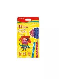   Színes ceruza készlet vastag, háromszögletű Keyroad Jumbo 12 klf. szín