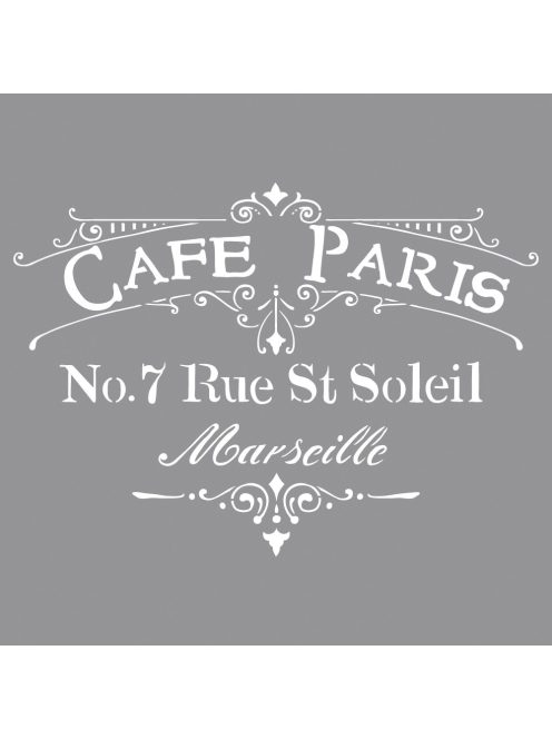 Festősablon Café Paris, 30,5x30,5cm