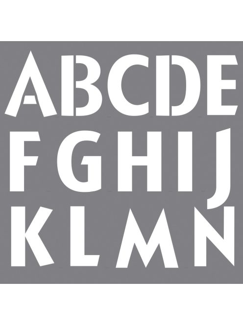 Festősablon betűk+minták, 30,5x30,5 cm, klasszikus, 4 db