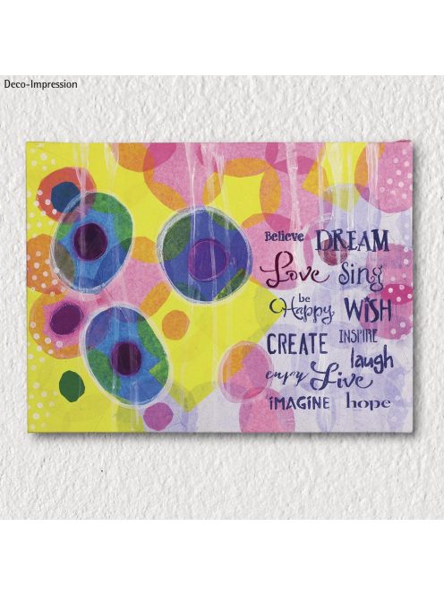 Festősablon inspirációs feliratok, 15,25x20,32 cm