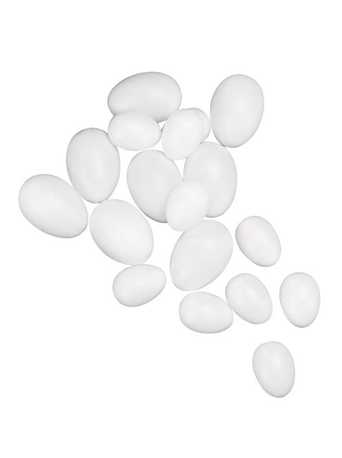 Műanyag tojás, 4,5 cm, fehér