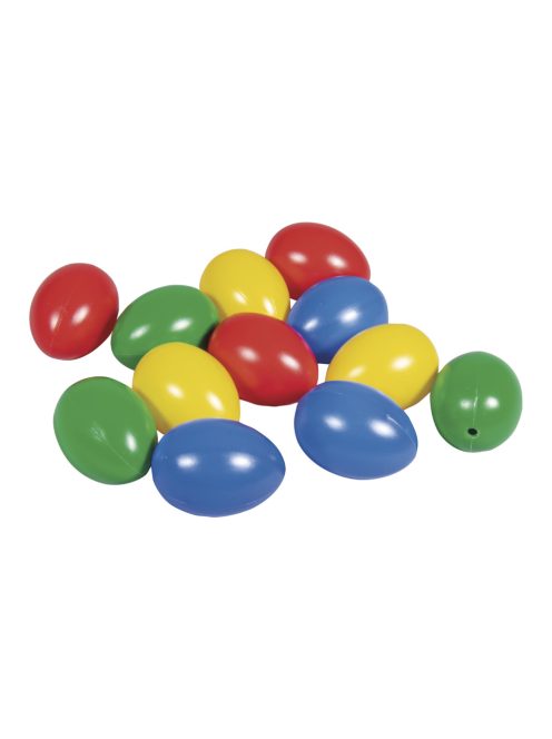 Műanyag tojás, 4,5 cm, 4 színben, 12 db/csom.