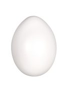 Műanyag tojás, 6 cm, fehér, csom. 6 db