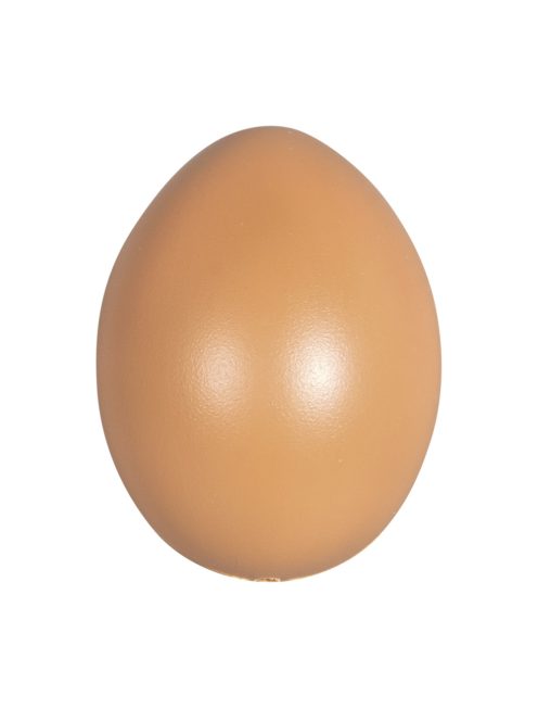 Műanyag tojás, 6cm átm.,barna, 10 db