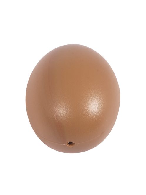 Műanyag tojás, 6 cm, középbarna